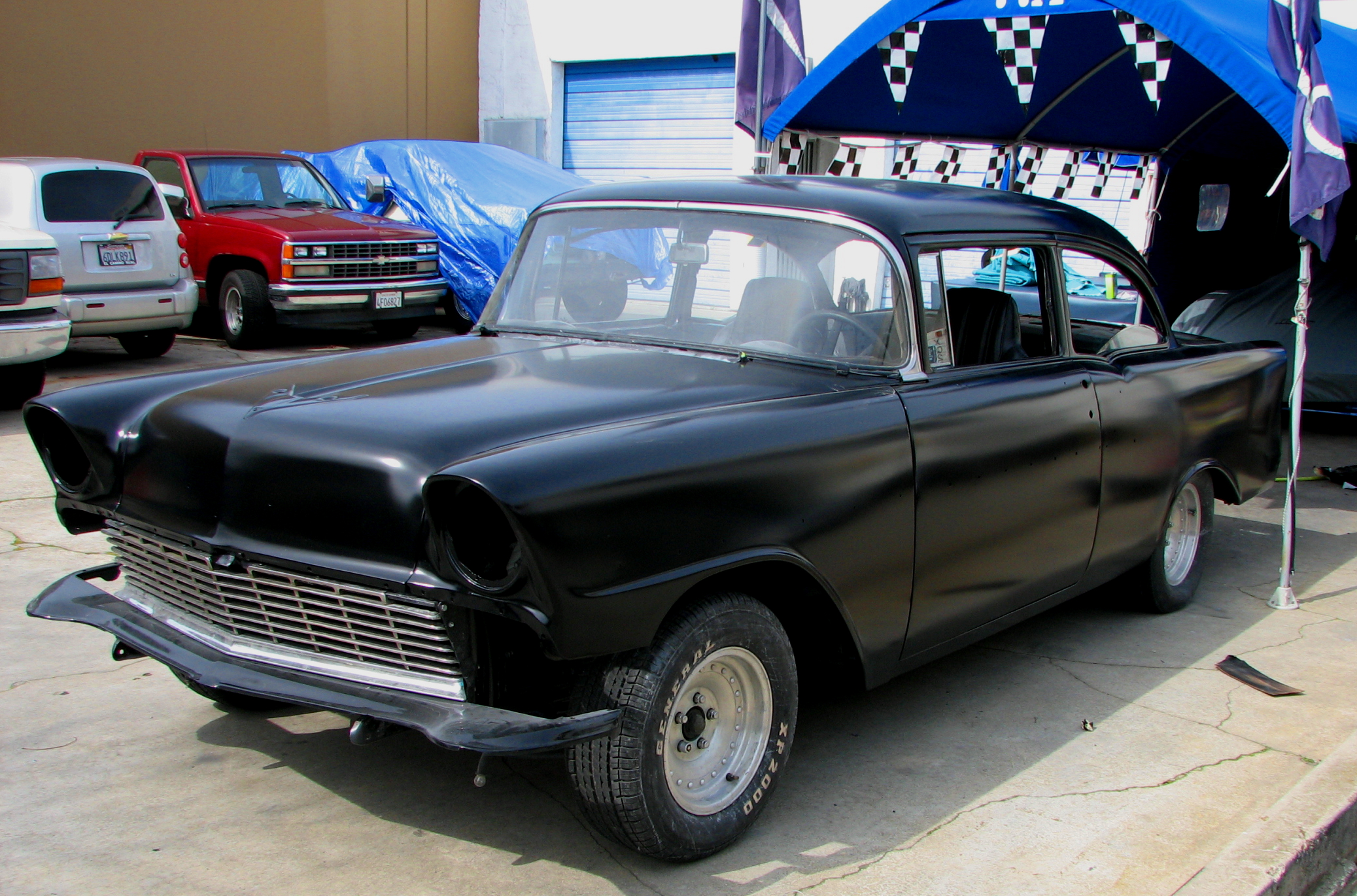 567+Chevy We installed headliner for the Jeff Roeder 1956 210 Belair